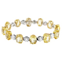 Armband mit gelbem Saphir und Diamanten