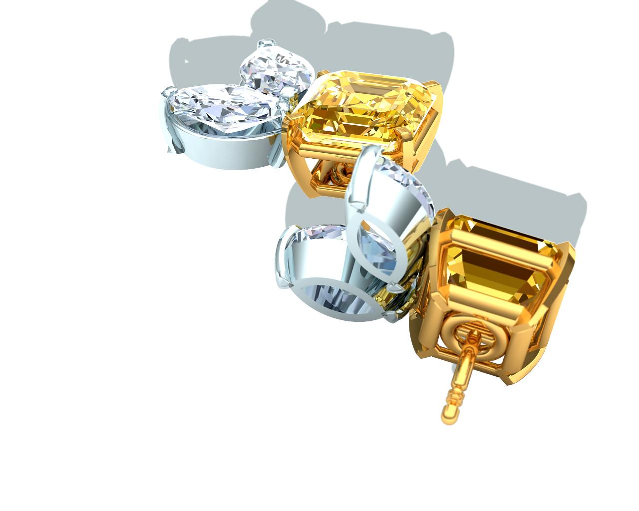 Yellow Sapphire and Diamond Earrings en Nuevo estado para la venta en Aliso Viejo, CA