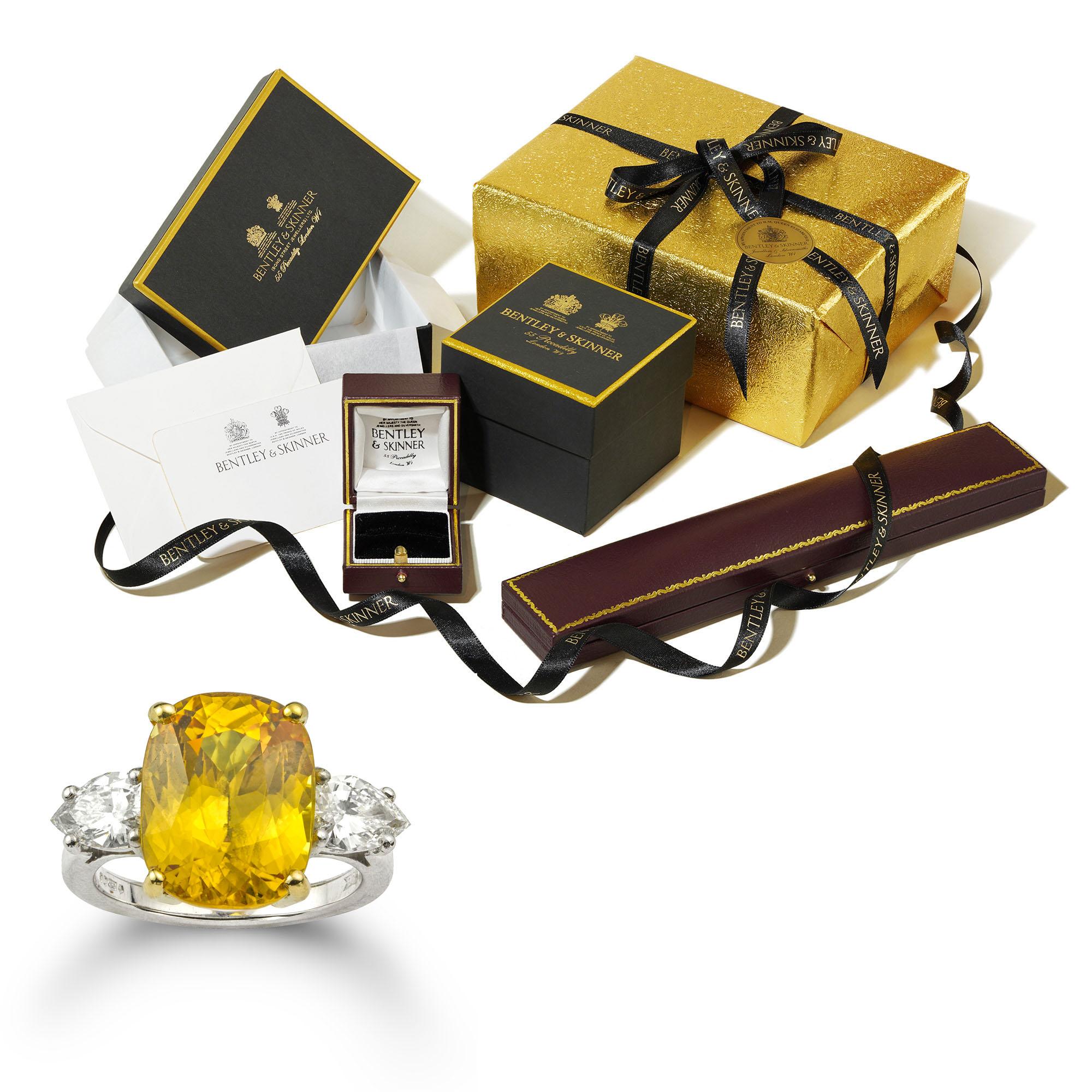 Gelber Saphir und Diamant-Ring 2