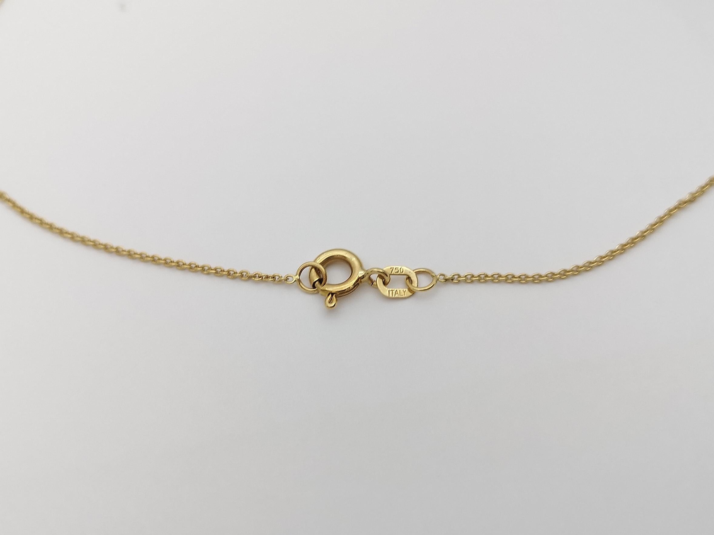 Yellow Sapphire and Orange Sapphire Necklace set in 18 Karat Gold Settings For Sale 5