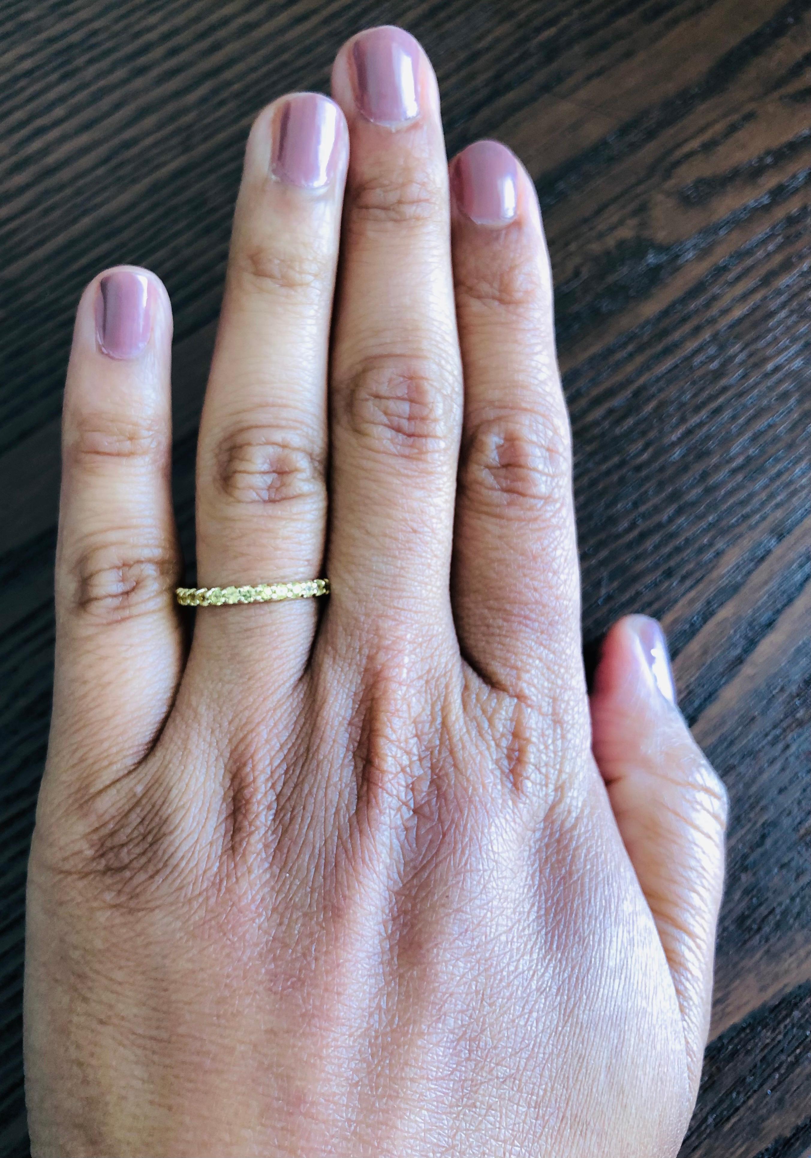 Yellow Sapphire Yellow Gold Band In New Condition For Sale In Los Angeles, CA
