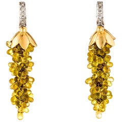 White Diamond Dangle Earrings