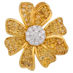 Yellow Sapphire Daisy Flower Customized Bag Bijoux
