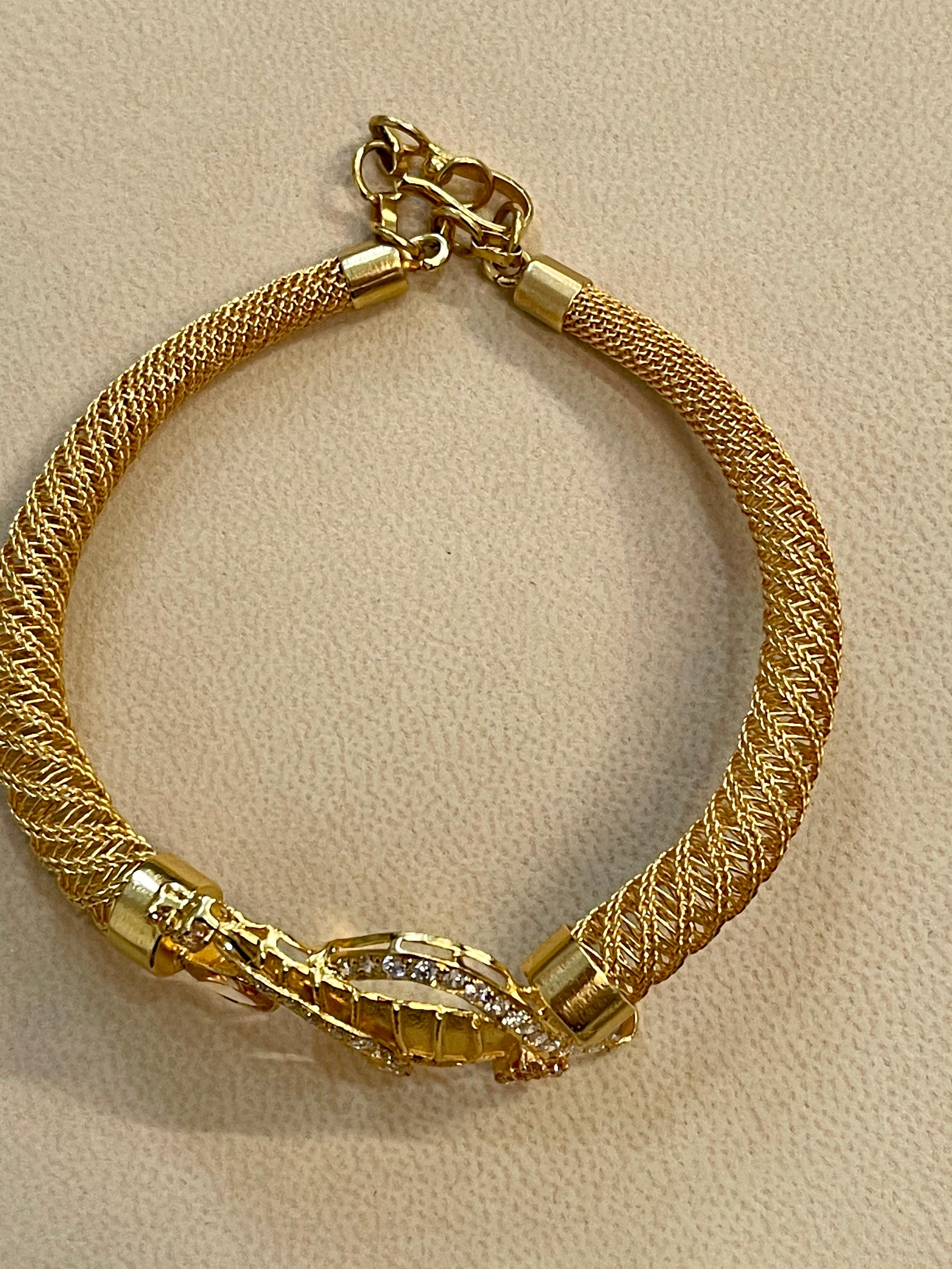 Yellow Sapphire and Diamond Bangle or Bracelet in 22 Karat Yellow Gold 20.8 Gram 5