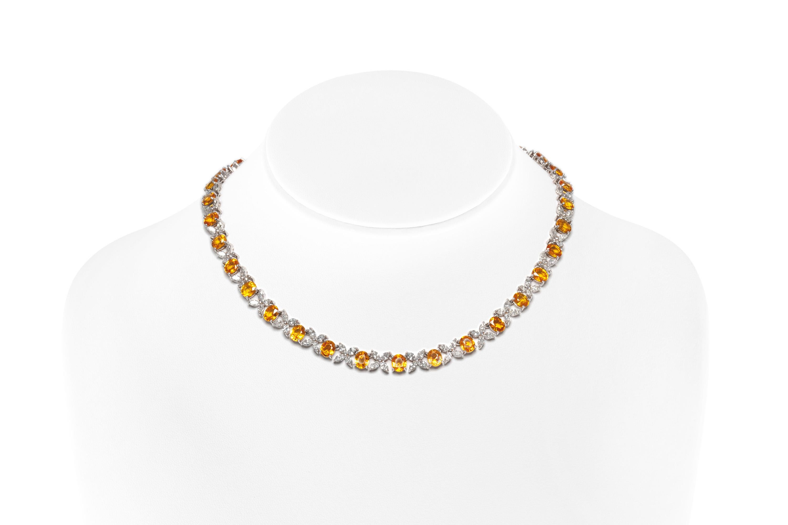 yellow sapphire necklace designs