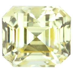Yellow Sapphire 2.64 Ct Emerald Cut Natural Unheated, Loose Gemstone