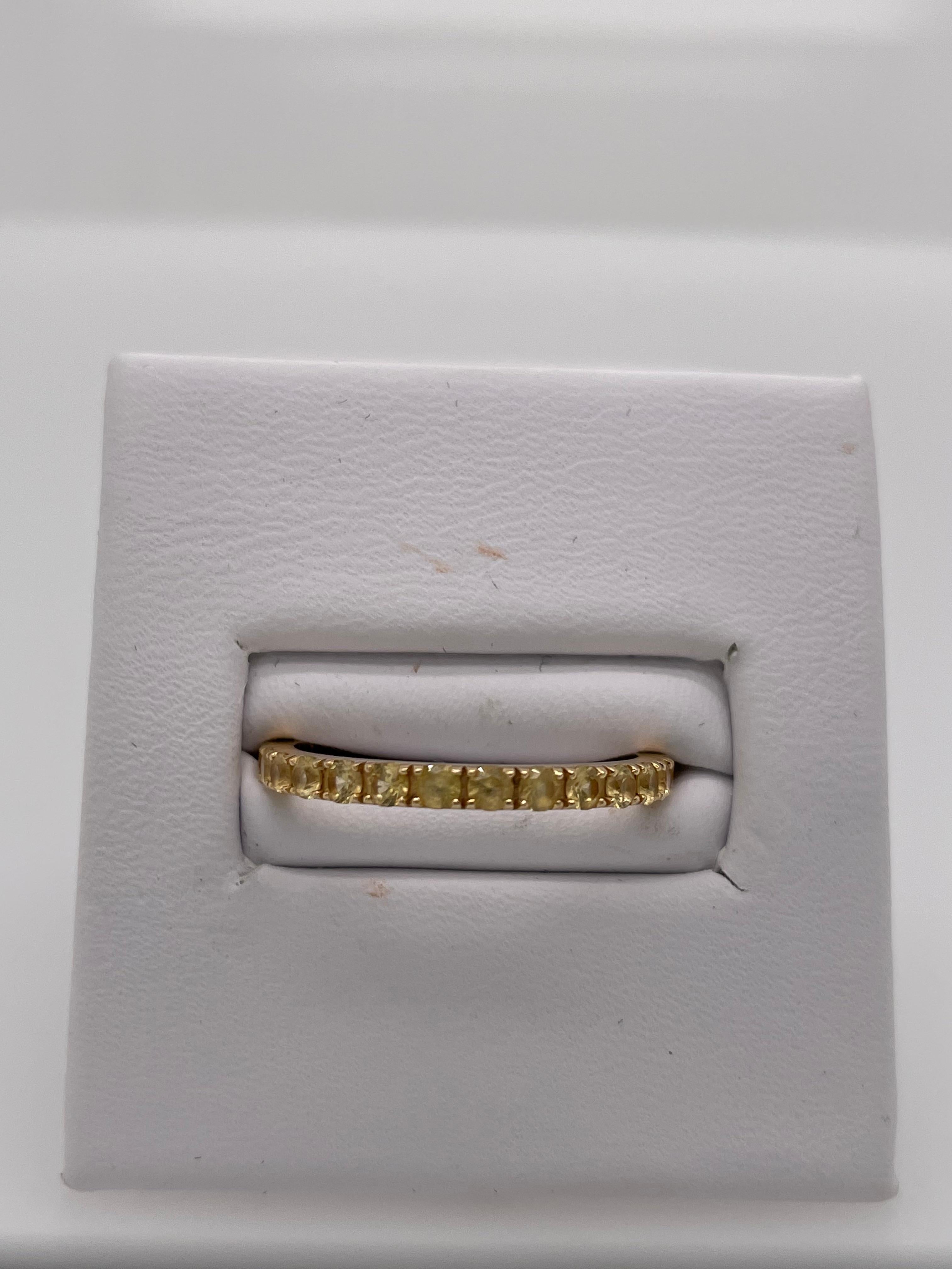 Modern Yellow Sapphire Eternity Band For Sale