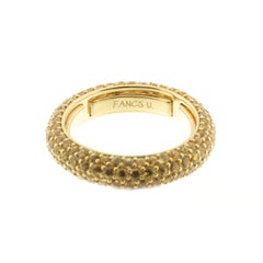 21st Century 18 Karat Gold Yellow Sapphire Eternity Ring