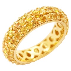 Yellow Sapphire Eternity Ring set in 18K Gold Settings
