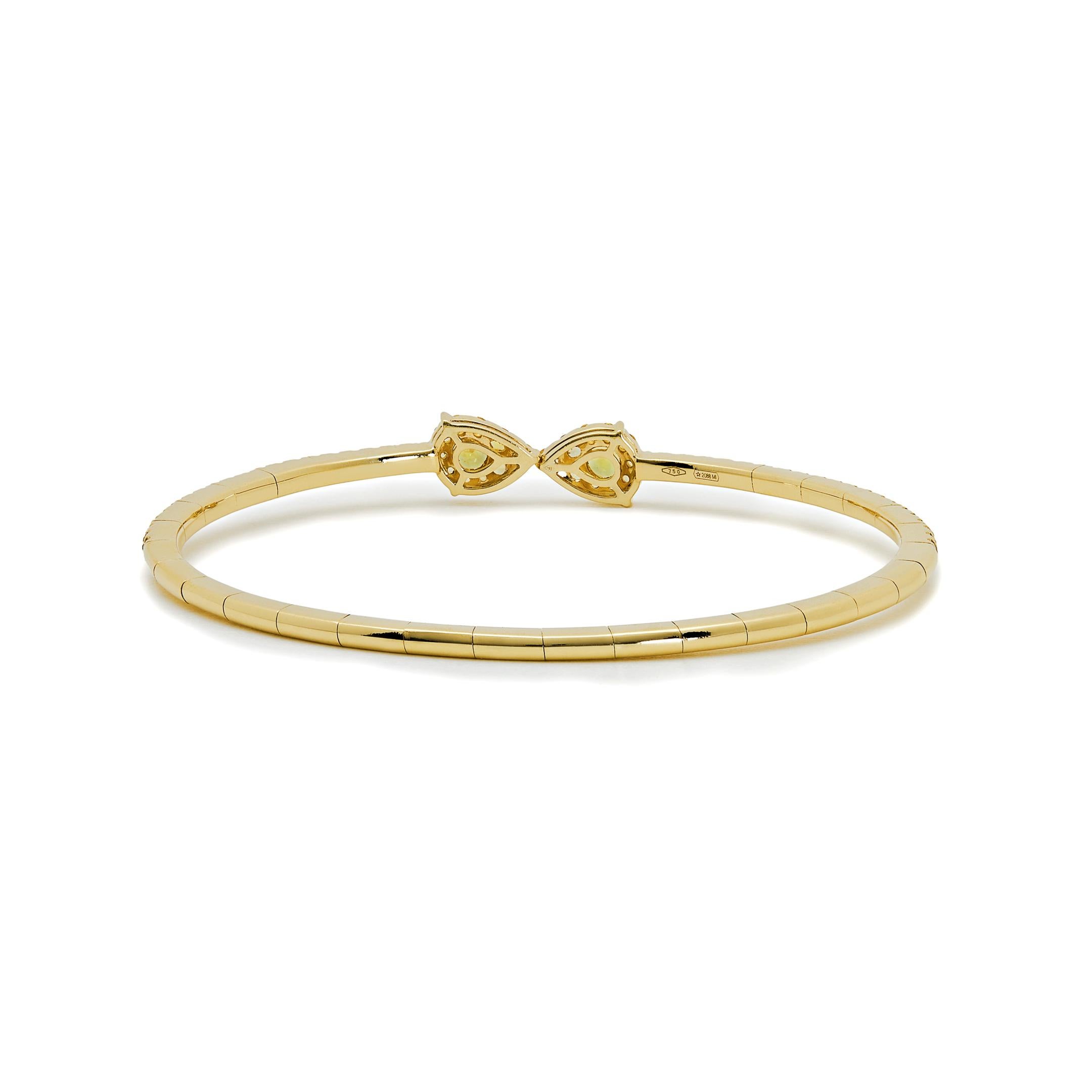Bracelet souple en saphir jaune Neuf - En vente à New York, NY