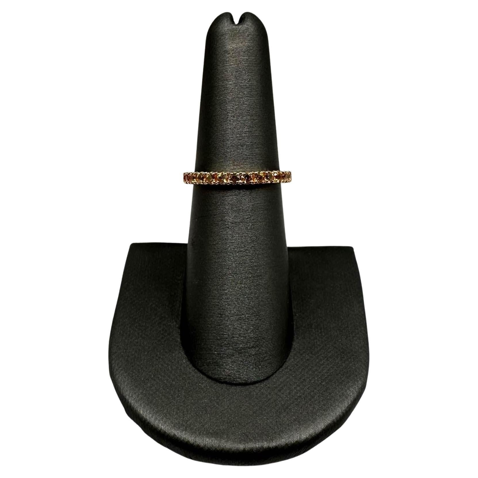 Gelber Saphir Full Eternity-Ring aus 14kt Gelbgold - 1,4ctw, Größe 6,5