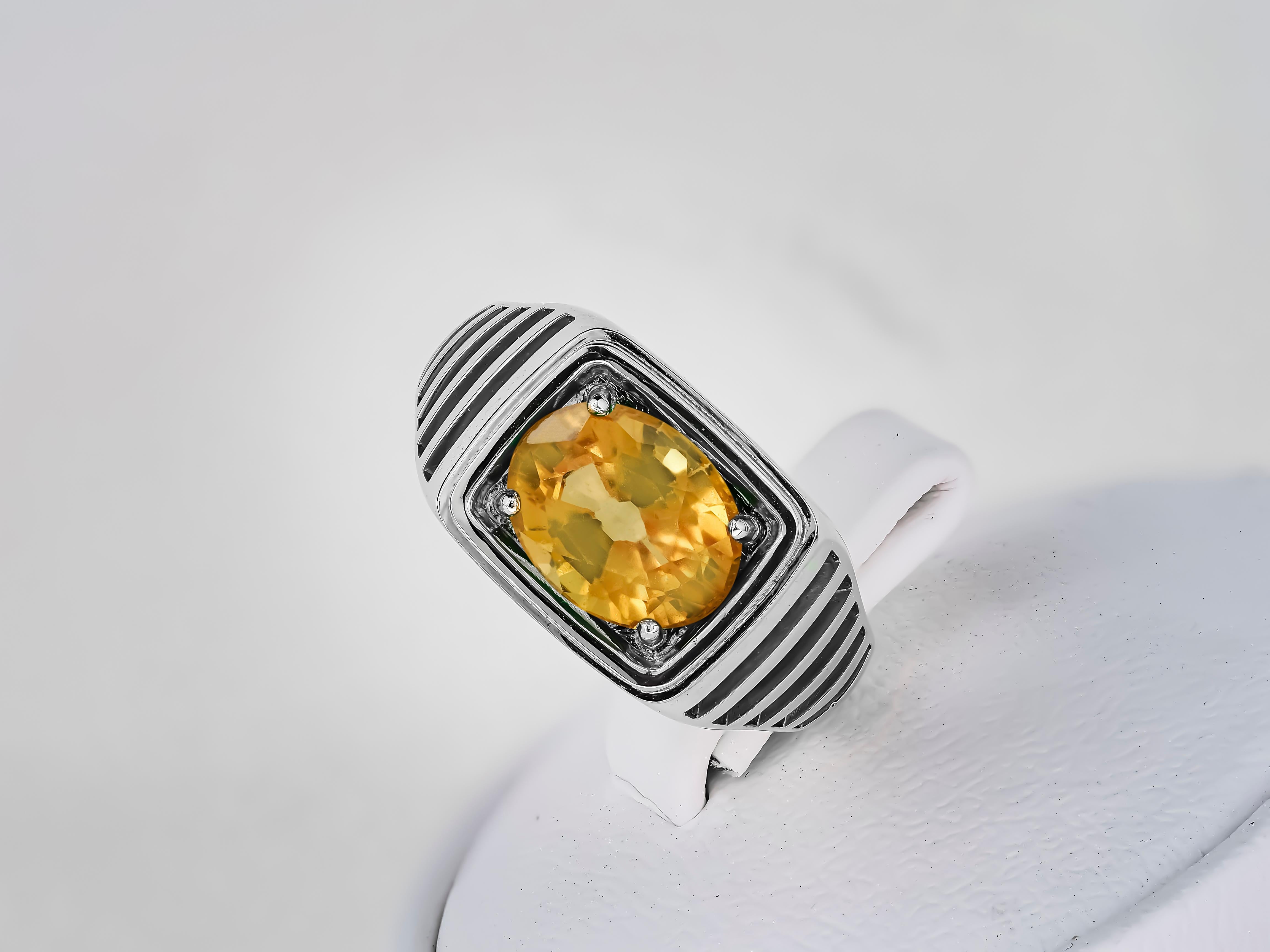 For Sale:  Yellow sapphire gold ring. 5