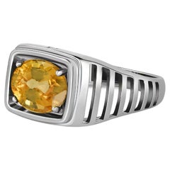 Yellow sapphire gold ring.