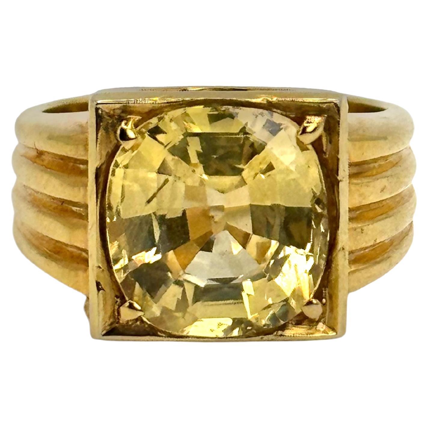 14K  Yellow Gold Yellow Sapphire Ring