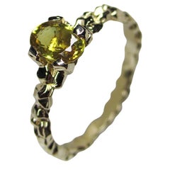 Yellow Sapphire Gold Ring Jewelry Report Oval Cut Natural Gem Unisex Engagement