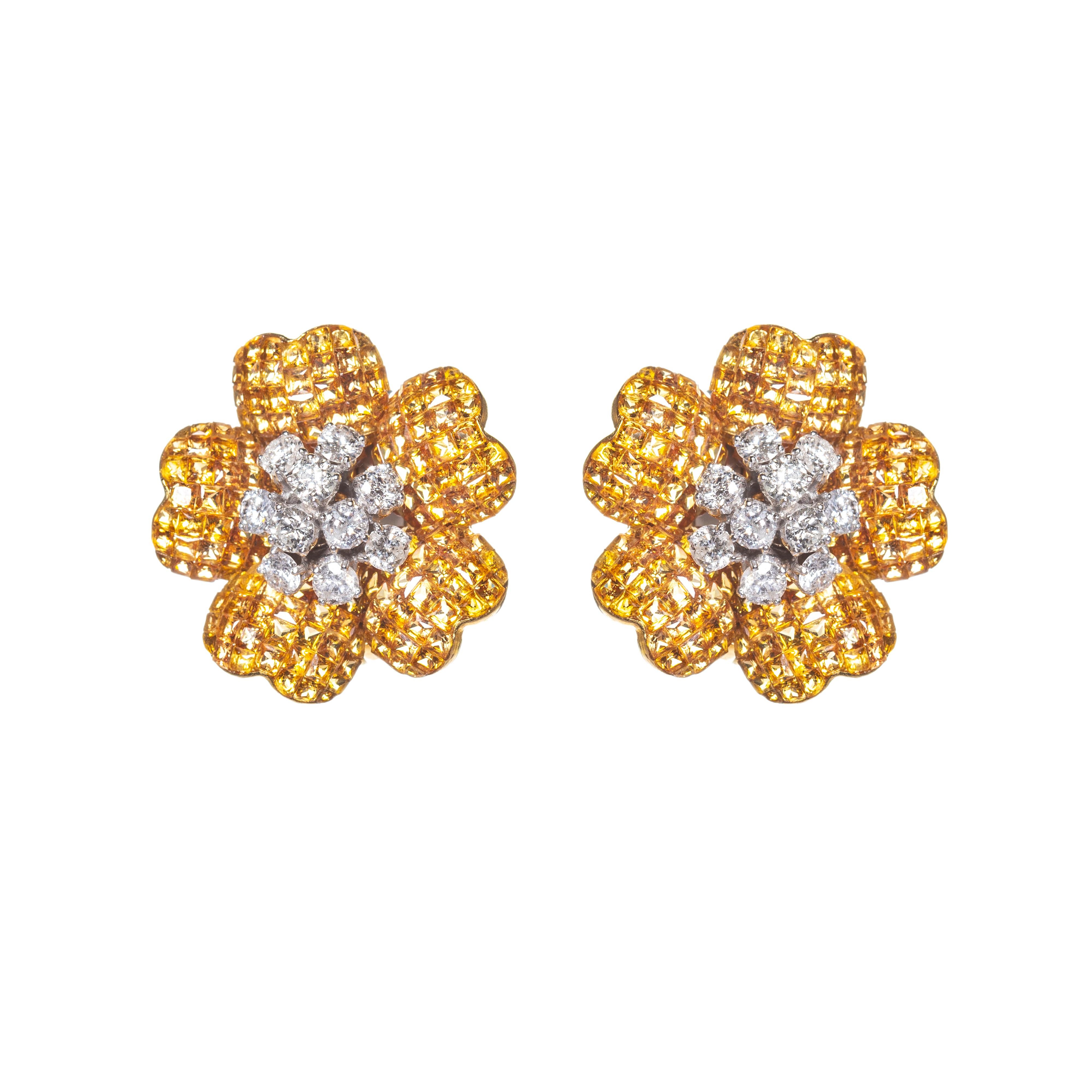 hibiscus flower earrings gold