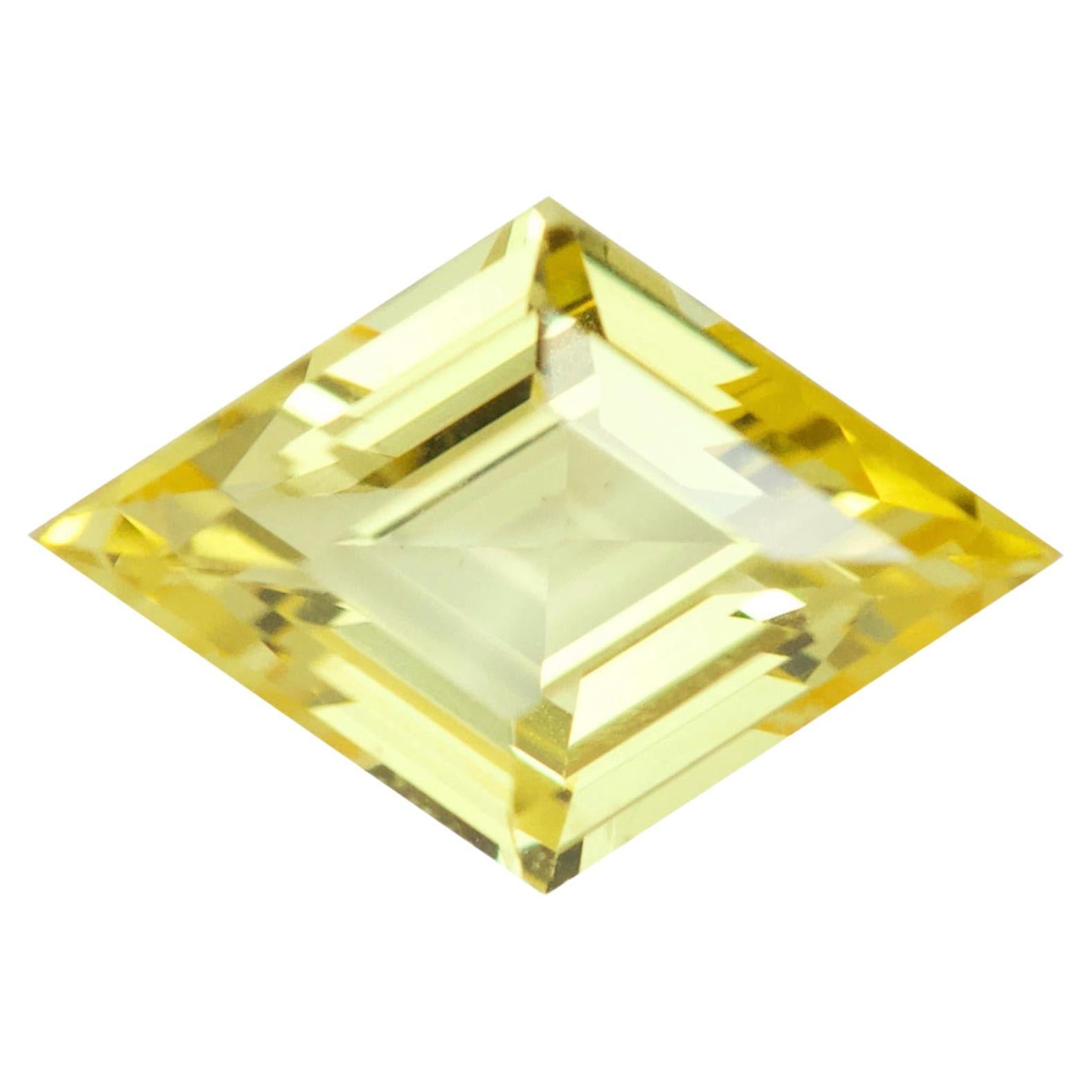 Yellow Sapphire Lozenge Cut Natural Heated, Loose Gemstone For Sale