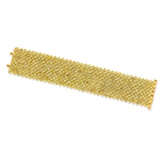 Yellow Sapphire Mesh Bracelet, 66.24 Carats