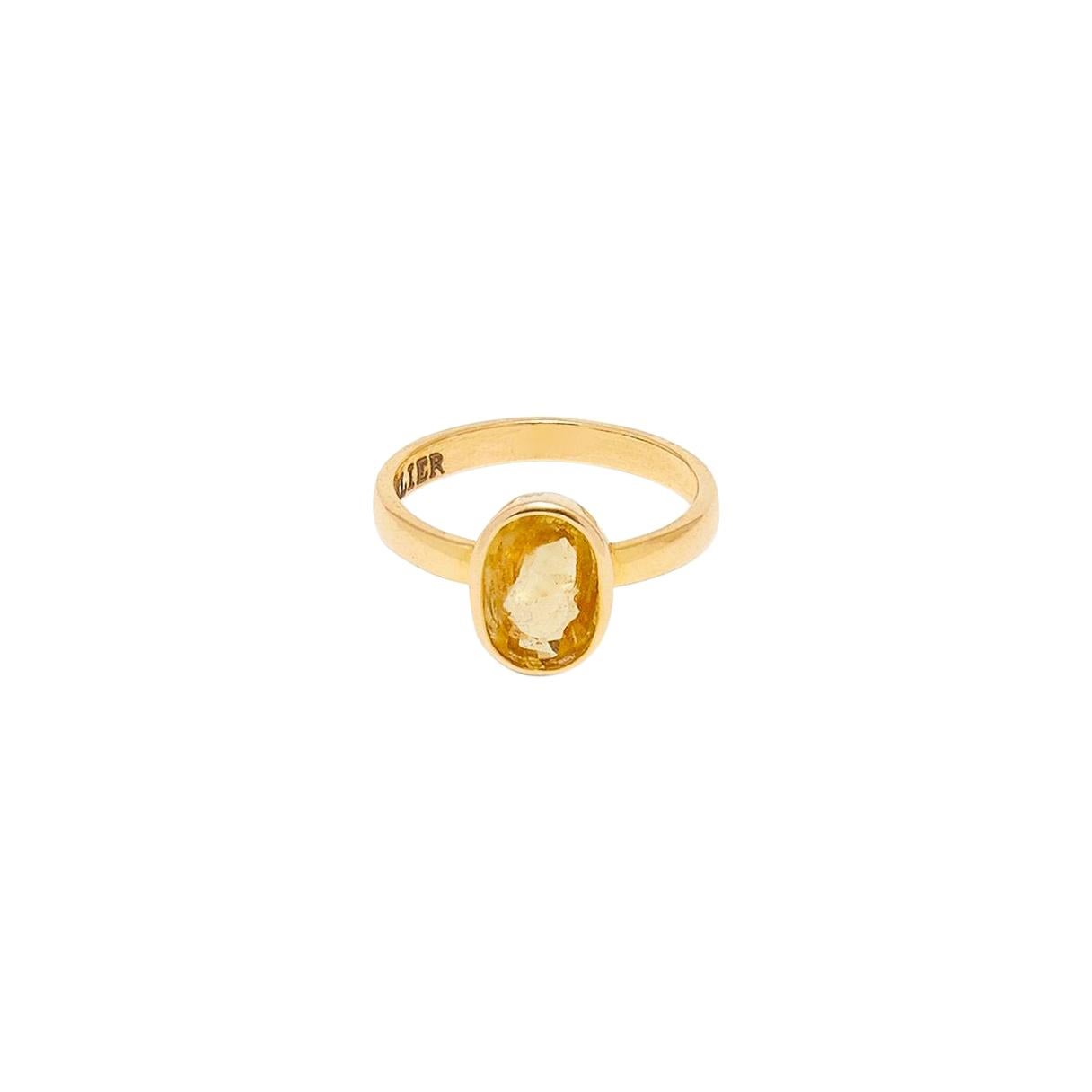 Yellow Sapphire Navratan Astrology Ring For Sale