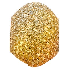 Yellow Sapphire Ombre Cocktail Ring in 18k Yellow Gold