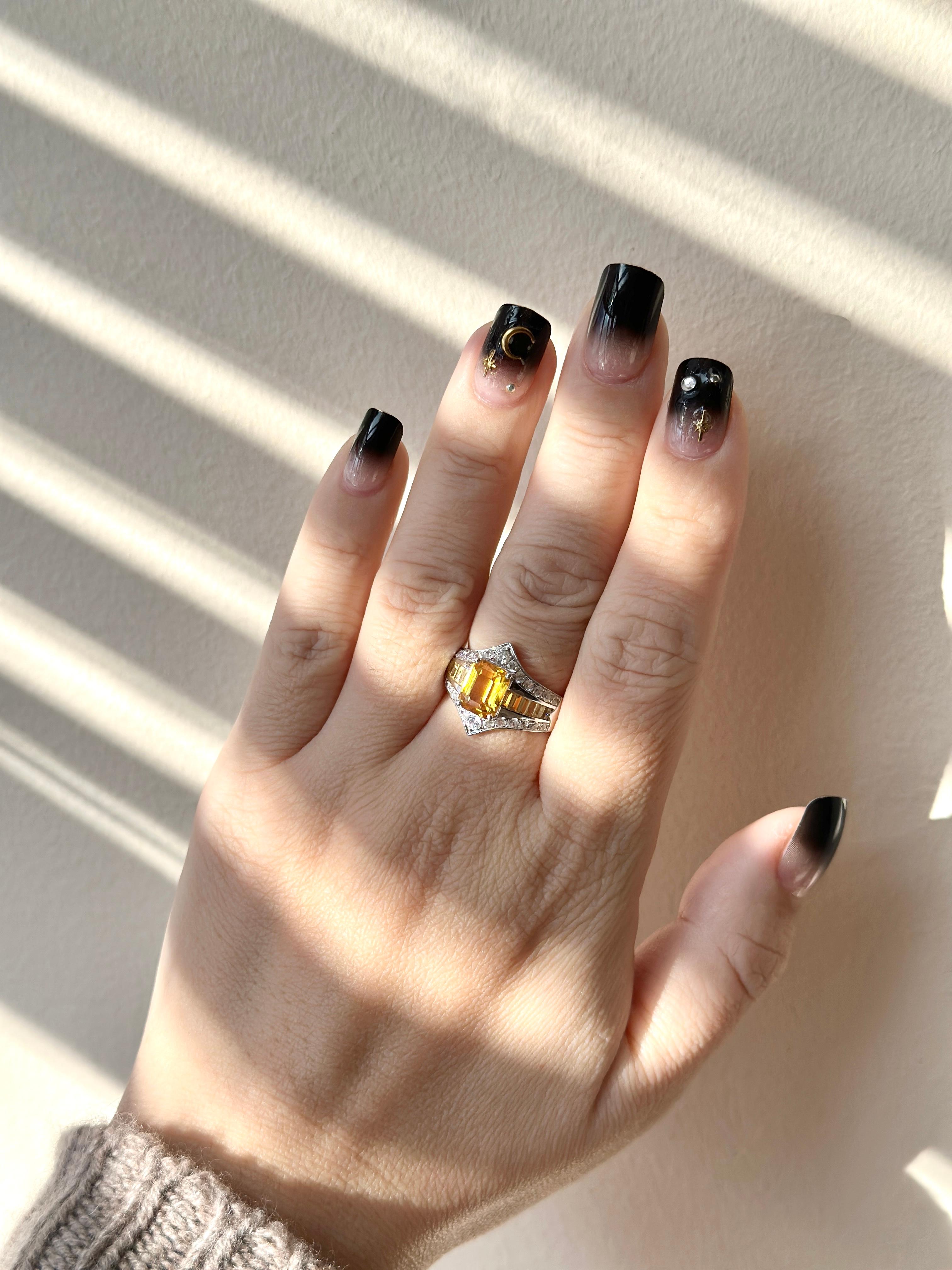 Yellow sapphire protection ring 2