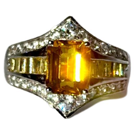 Yellow sapphire protection ring