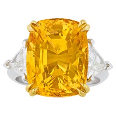 Ring mit gelbem Saphir, 15,83 Karat