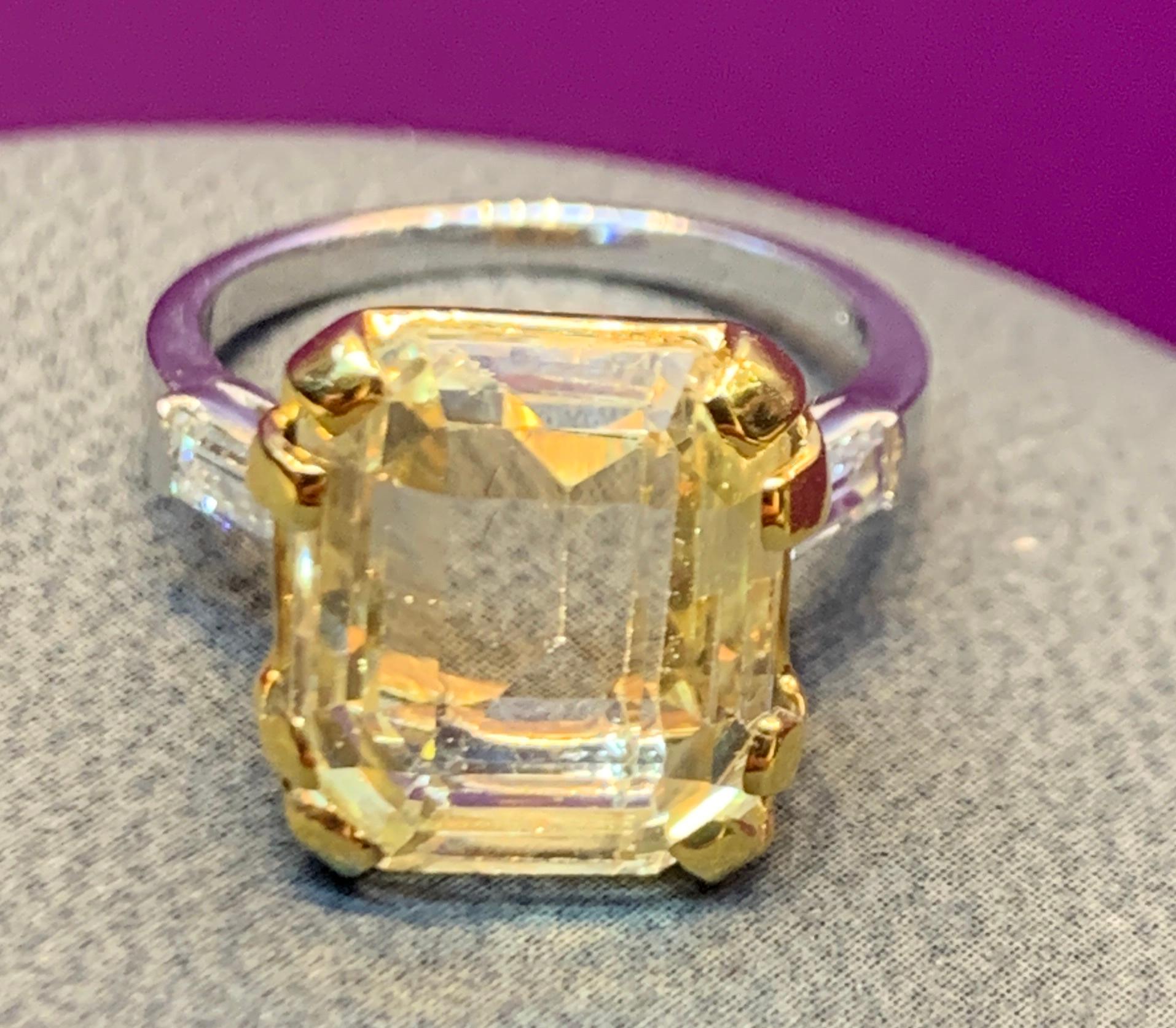 Yellow Sapphire Ring For Sale 2