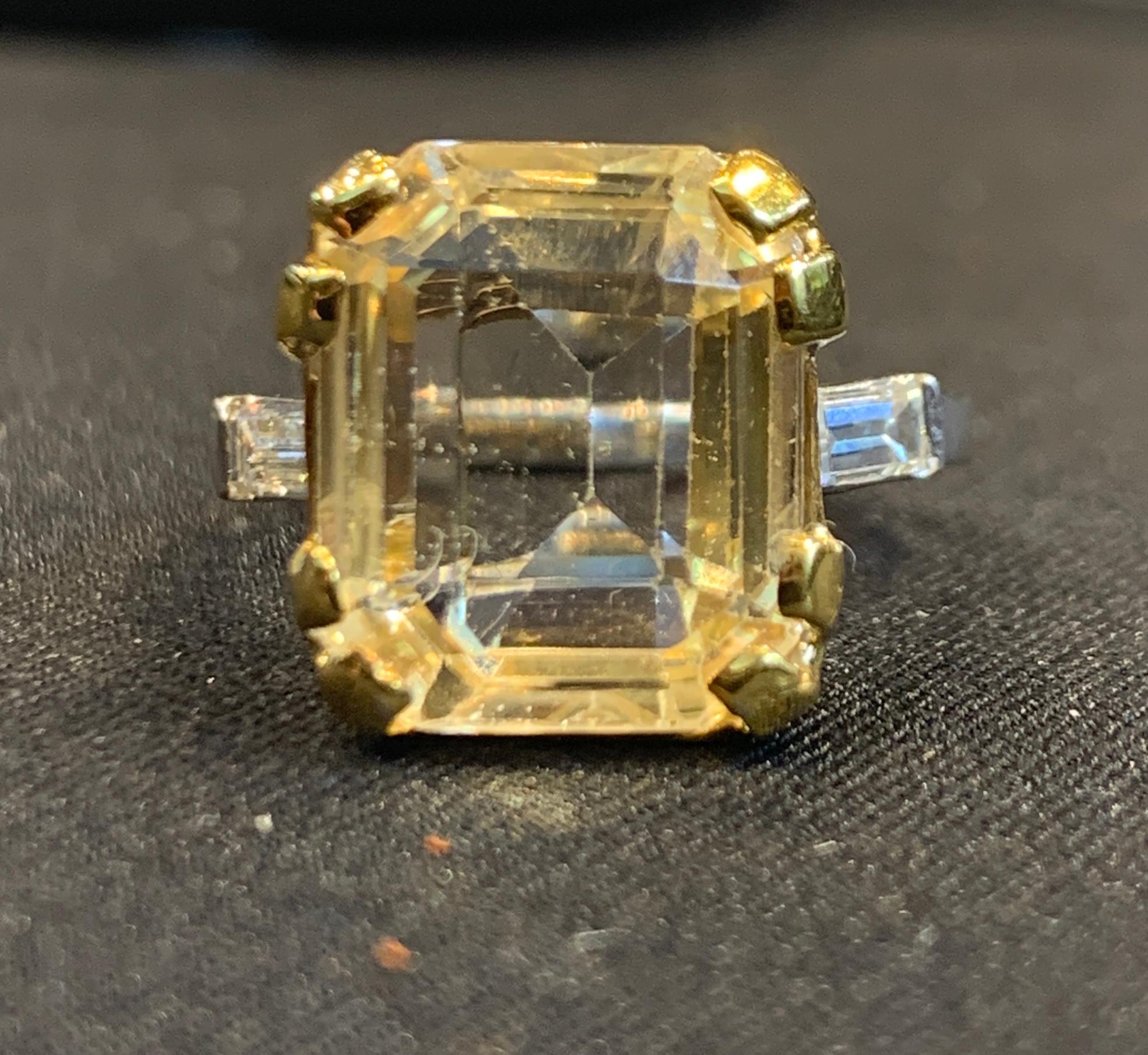 Yellow Sapphire Ring For Sale 3