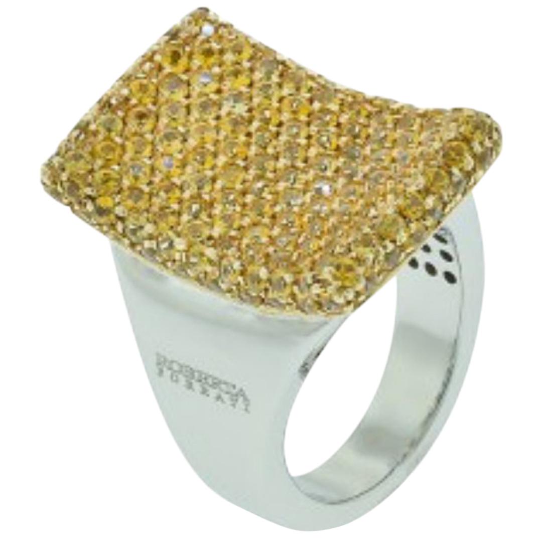 Roberta Porrati 18K Yellow Sapphire Ring For Sale