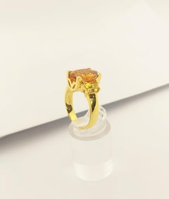 Yellow Sapphire Ring set in 18K Gold Settings