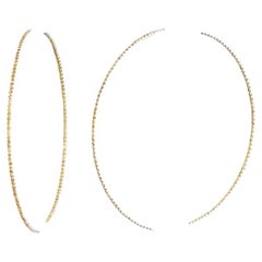Pendientes de aro exclusivos de oro blanco y zafiro amarillo  para Ella