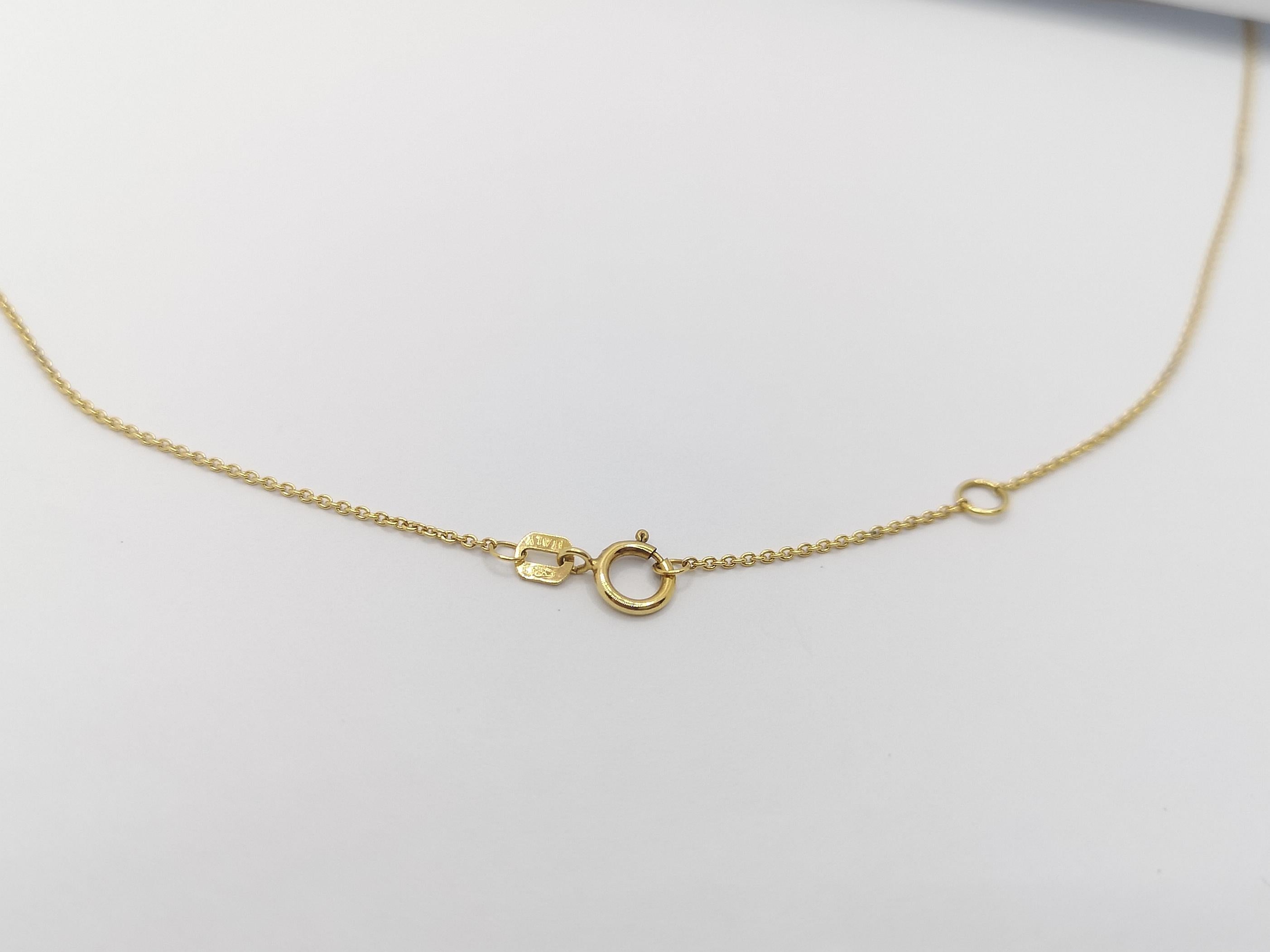 Halskette aus 18 Karat Gold mit gelbem Saphir und braunem Diamant von Kavant & Sharart 4
