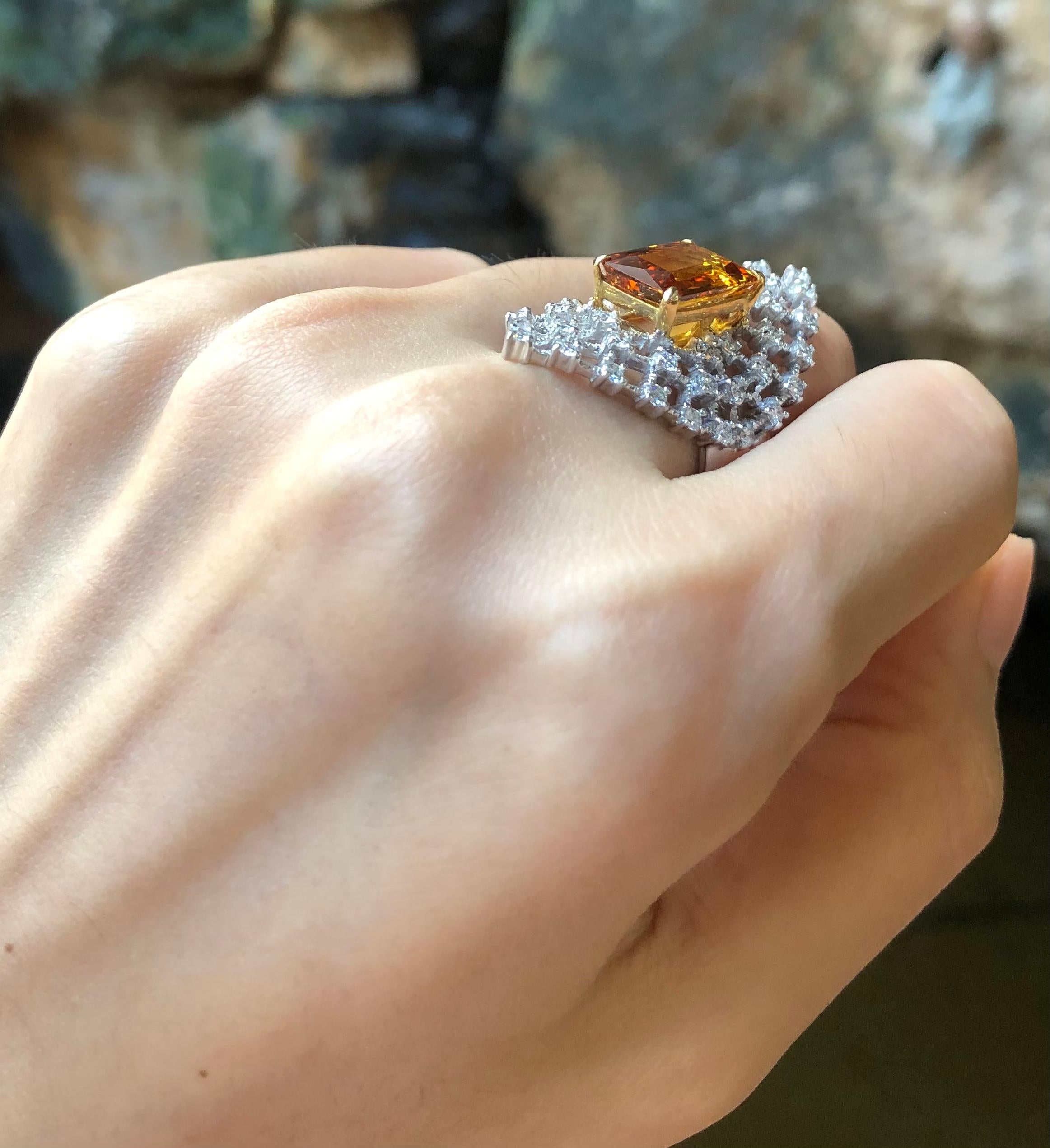 Celestial Dance 14KT Diamond and Blue Sapphire Ring