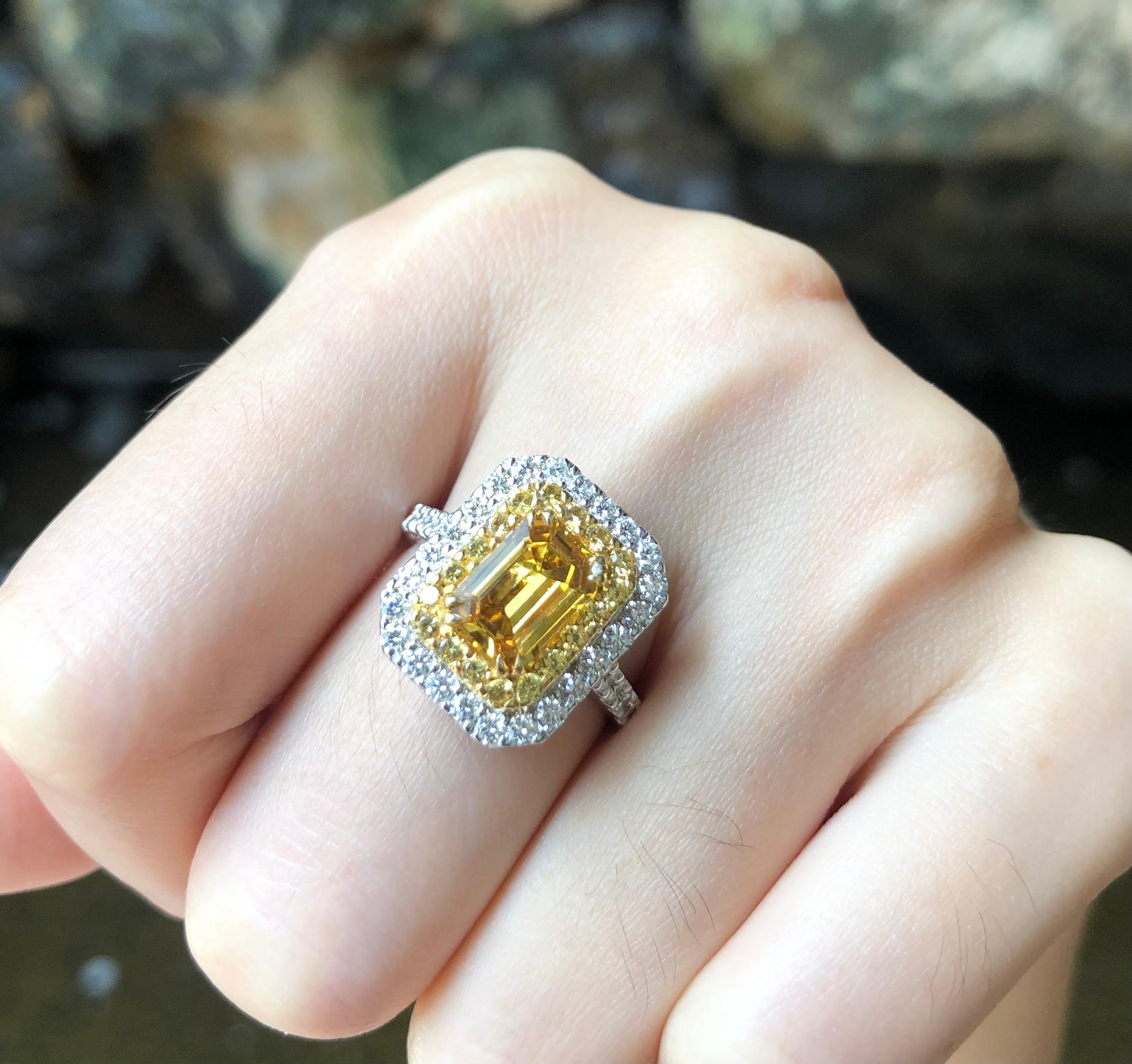 yellow sapphire ring white gold