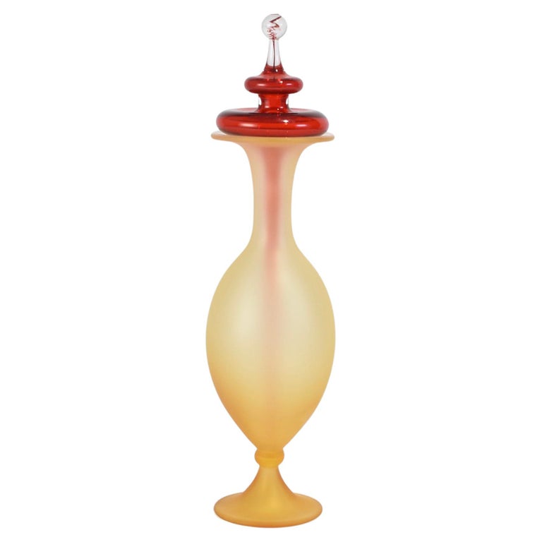 Yellow Satin Perfume Bottle For Sale at 1stDibs