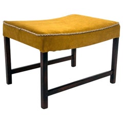 Yellow Scandinavian Modern Footstool, Denmark, 1960s