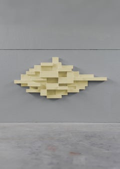 Yellow Shelf, Primitive series by Studio Nucleo, Handmade Geometric Design