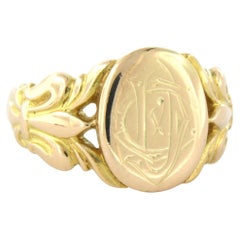 Gelber Siegelring 9k Gold
