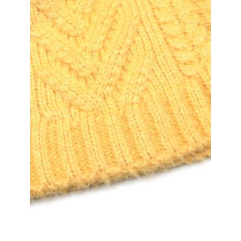 Women's Yellow silk cable knit vest For Sale