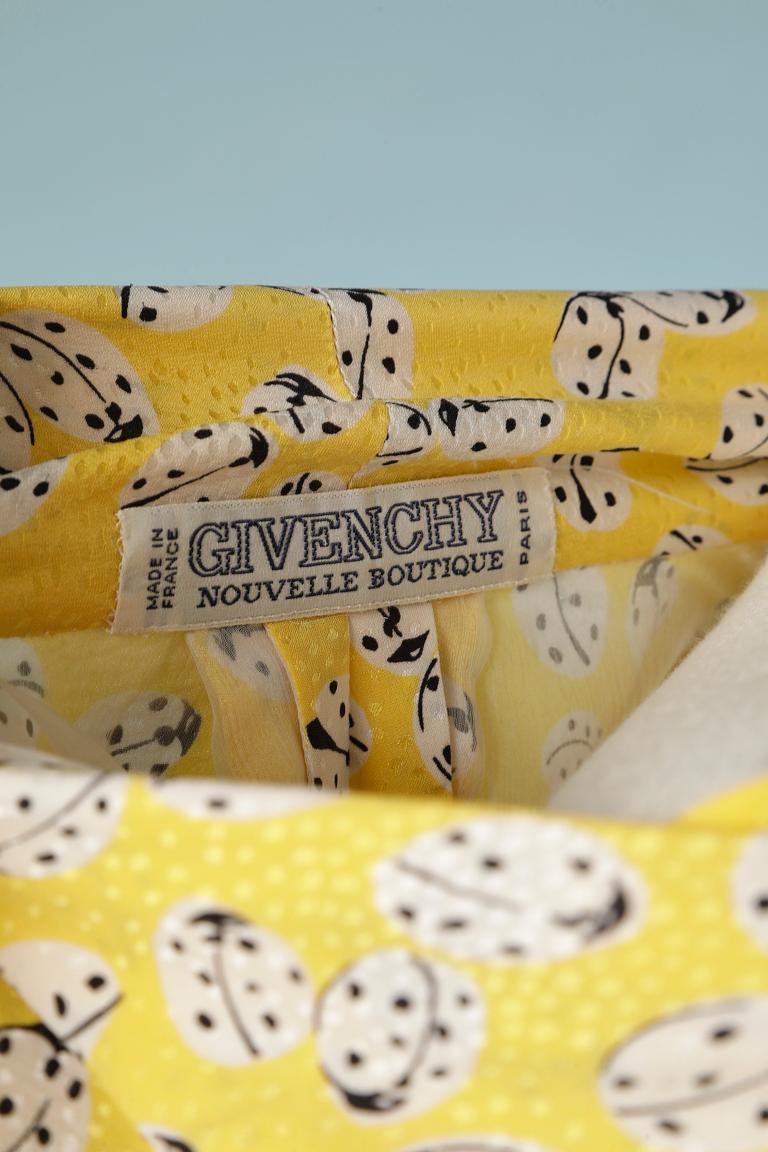 Robe en jacquard de soie jaune avec imprimé coccinelle Givenchy Nouvelle Boutique  en vente 2