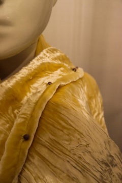 Yellow Silk Velvet Shawl