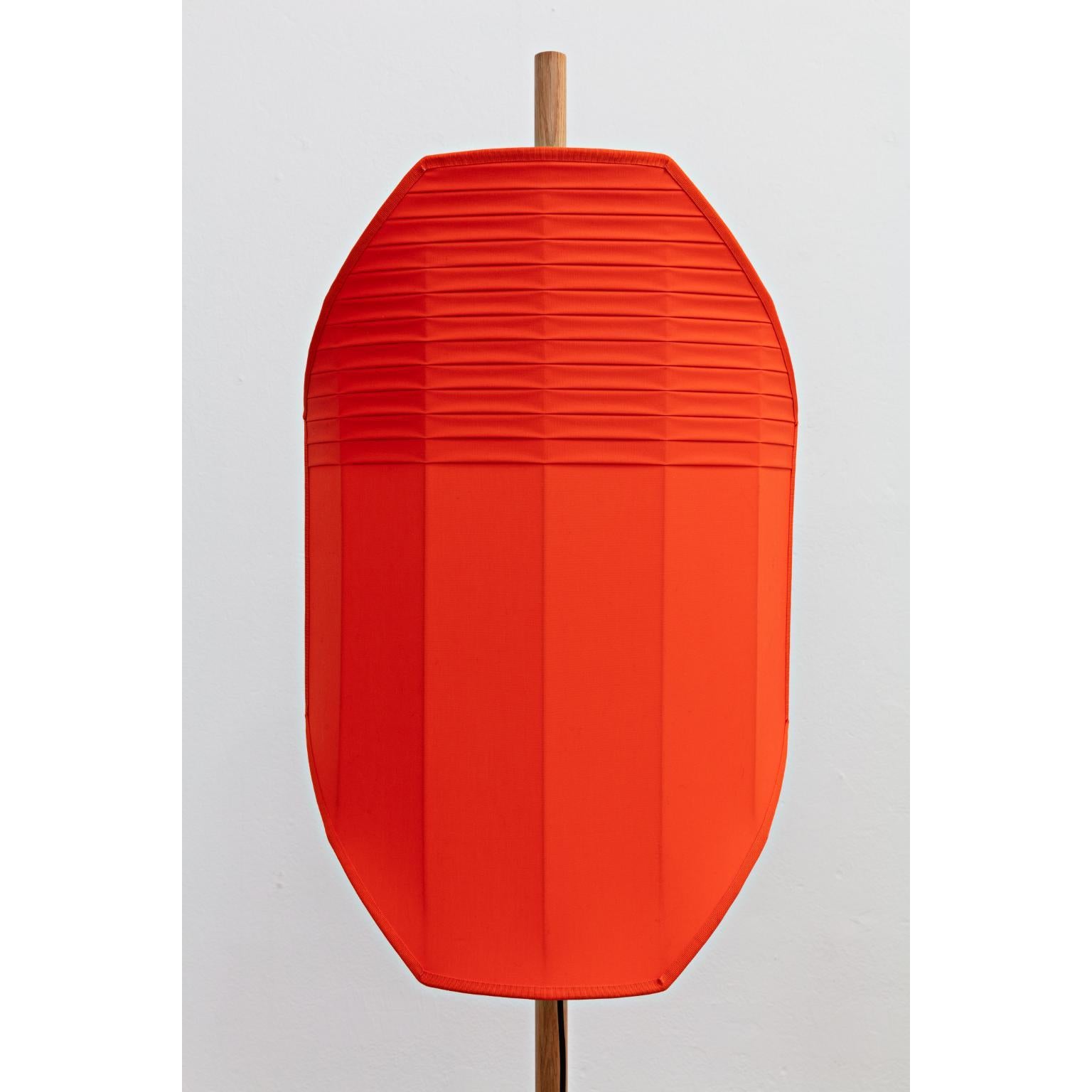 Post-Modern Yellow Single Pleating Flag Floor Lamp by Servomuto For Sale