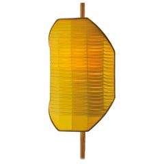 Yellow Single Pleating Flag Floor Lamp by Servomuto