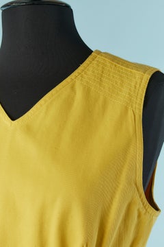 Gelbes ärmelloses Kleid VERSACE Jeans Couture