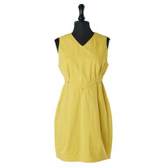 Abito giallo senza maniche Versace Jeans Couture