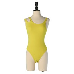 Yellow sleeveless jersey bodysuit ALEXANDRE VAUTHIER
