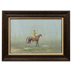 Vintage "Yellow Slicker" Original Oil Painting by Ace Powell