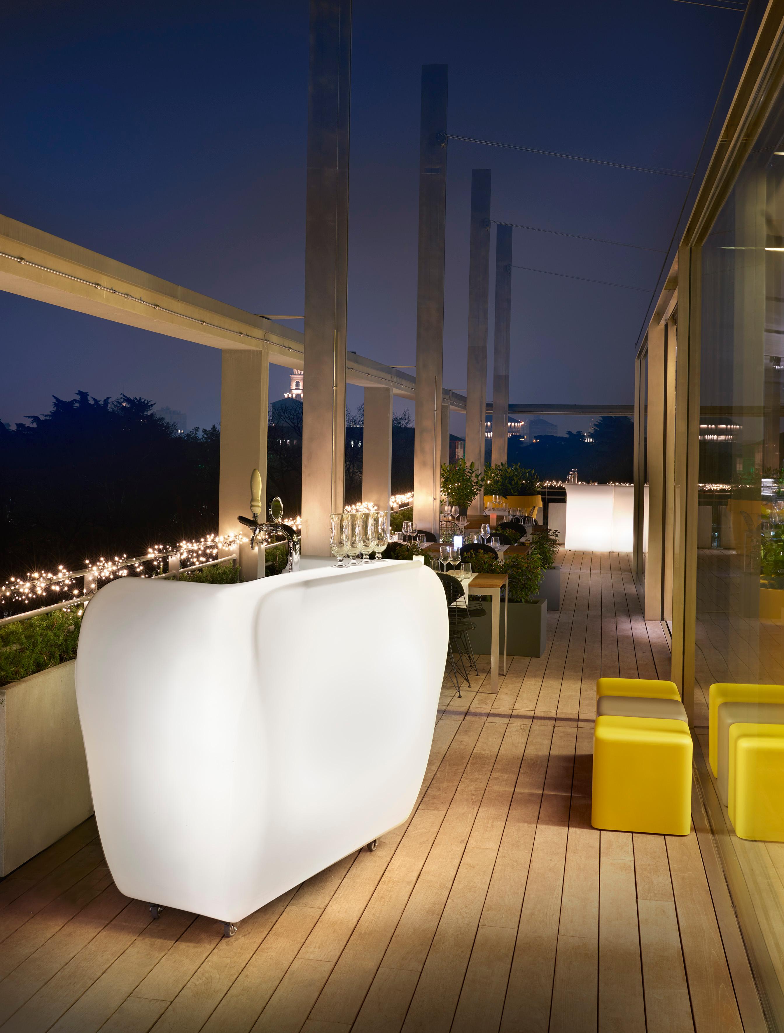 Post-Modern Yellow Soft Cubo Stool by SLIDE Studio For Sale