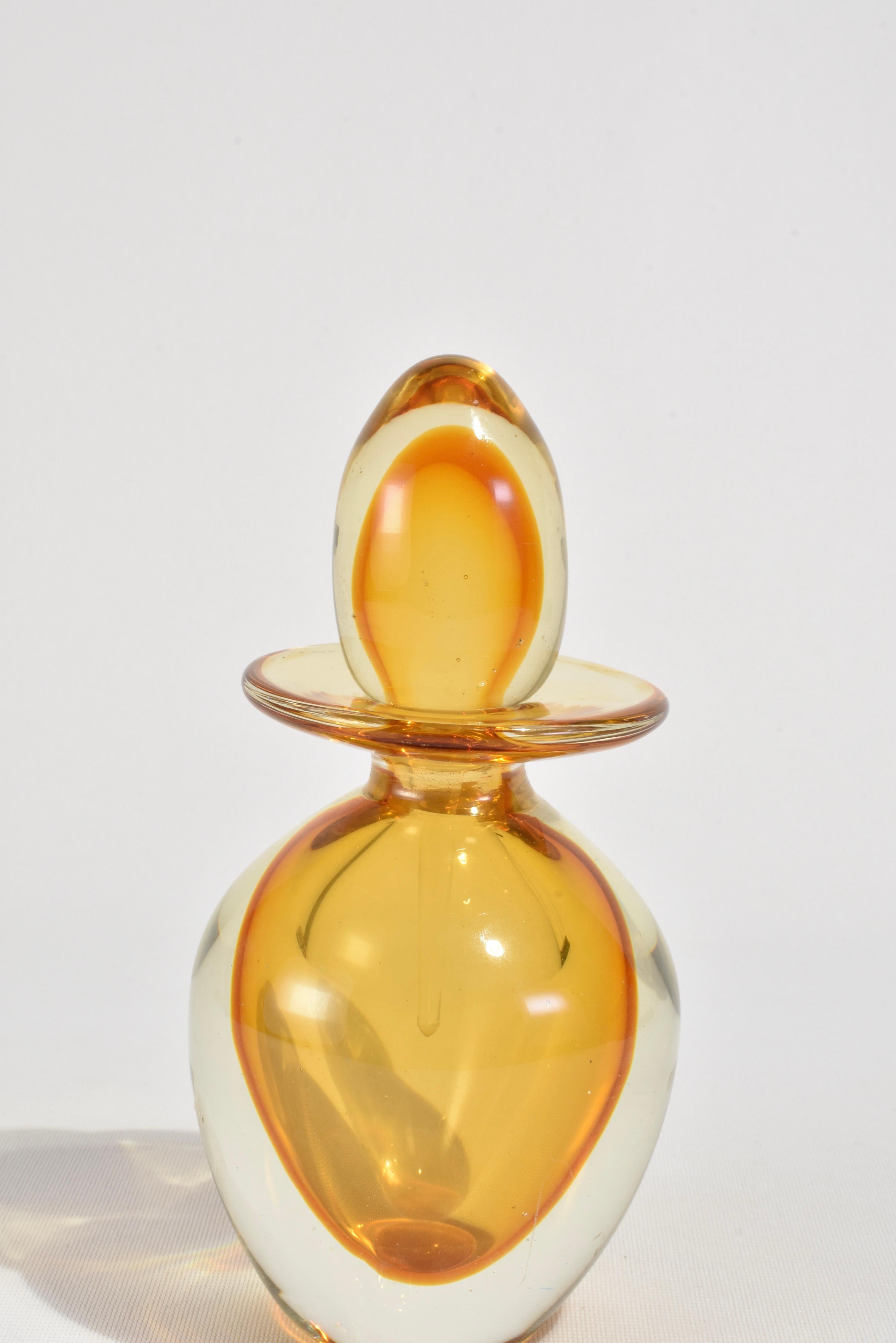 20th Century Yellow Sommerso Perfume Bottle
